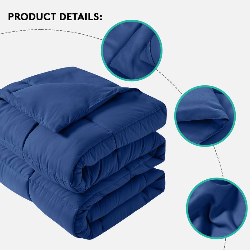 All Season Soft Comforter/Duvet Insert, Quilted and Peach-skin Processes, Machine Washable