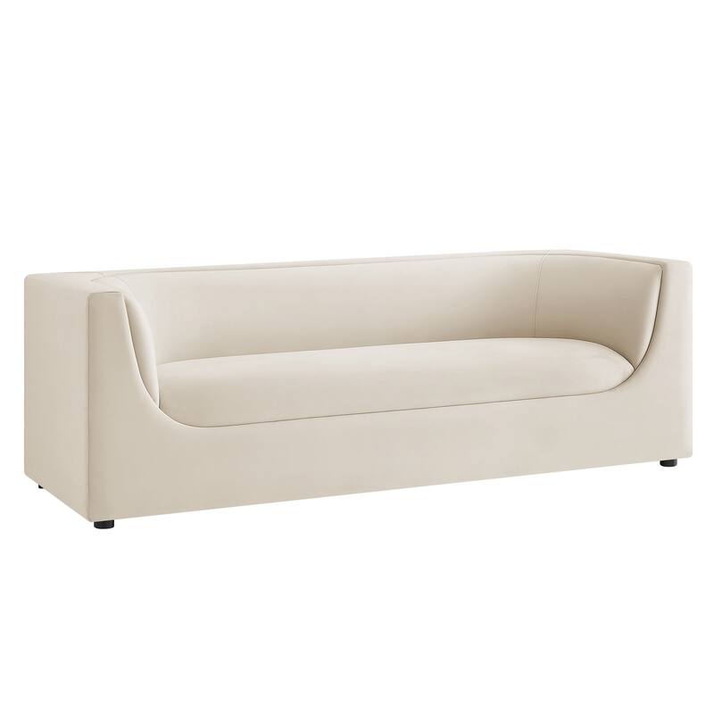 Hilda 86" Curved Back Performance Velvet Sofa