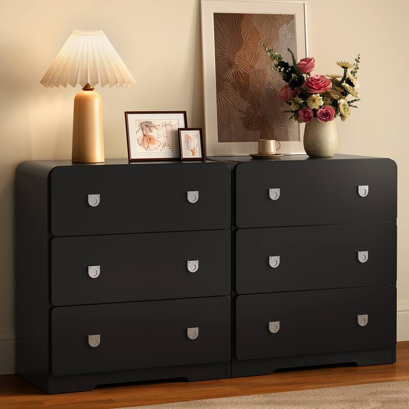Painted 3-Drawer Nightstand for Bedroom