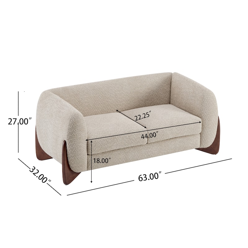 Arion Upholstered Boucle 2-Piece Living Room Sofa Set by Christopher Knight Home