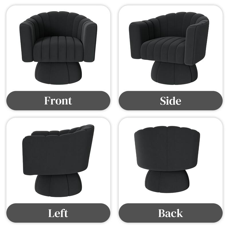 Ouyessir Oversized Modern Upholstered Barrel Chairs