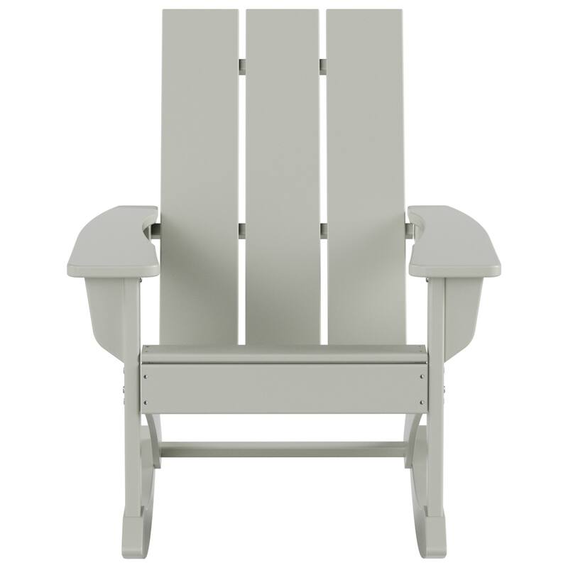 Shoreside Modern Eco-Friendly All Weather Poly Adirondack Rocking Chairs (Set of 2)