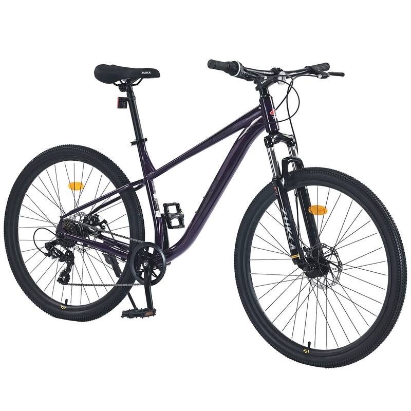 Unisex Mountain Bike - Front Suspension, Steel Frame, Multiple Speeds - 27.5
