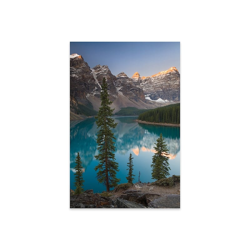 Sentries of Moraine Lake Print On Acrylic Glass by Adam Burton - 24x16x0.25