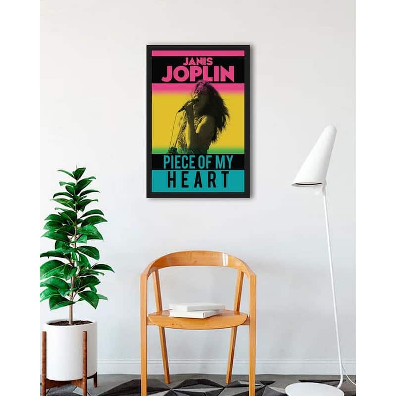 Janis Joplin Piece of My Heart Framed Poster - 24 x 36 Inch