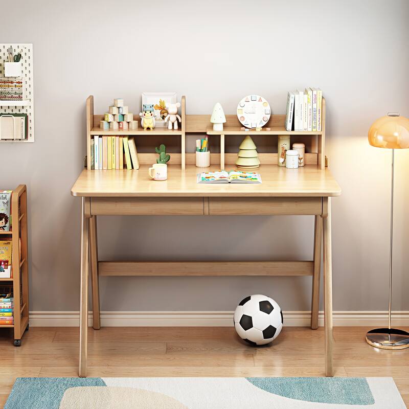 Kids Desk Computer Desk Office Writing Desk for Bedroom & Study Room - Natural