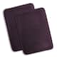 Clara Clark Ultra Soft Plush Bathroom Rug - Non-Slip, Velvet, Memory Foam Bath Mat - Set of 2 - Set of 2 17x24 - Purple Eggplant
