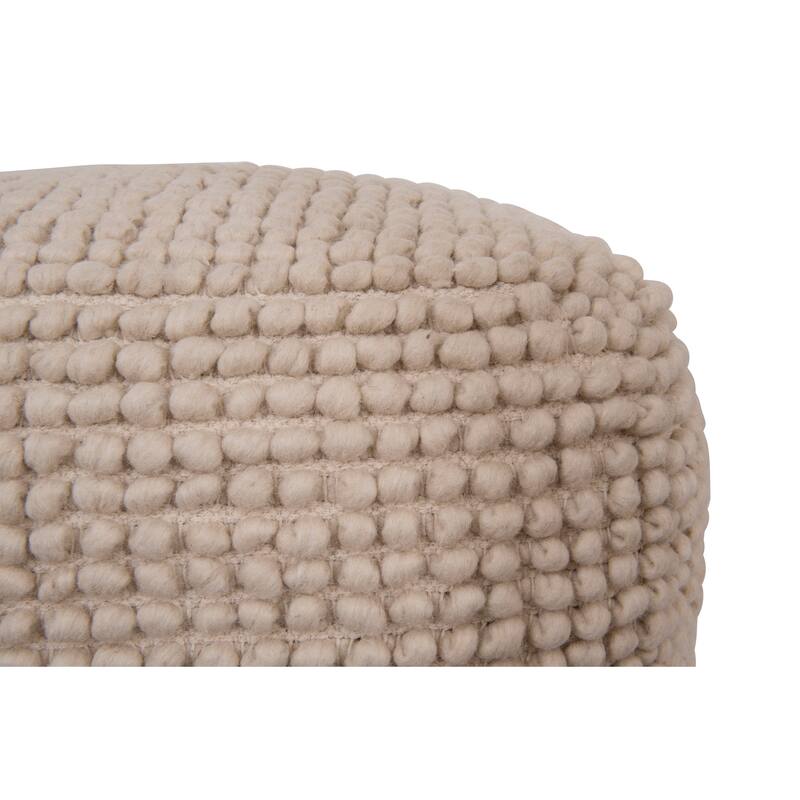 New Zealand Wool and Cotton Pouf