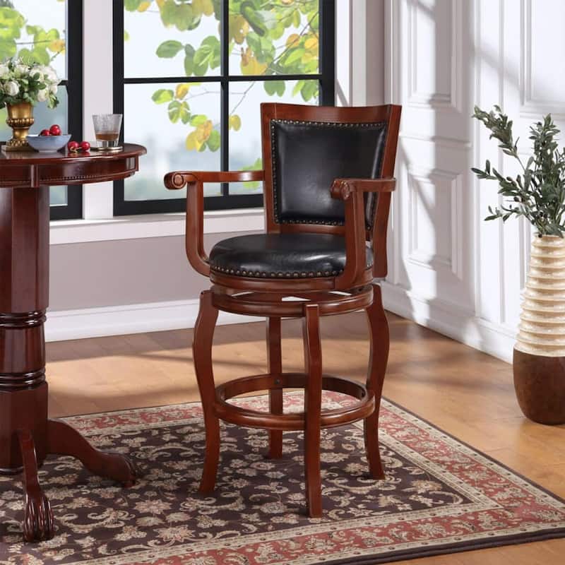 Boraam Jones Wood Swivel Bar Stool - Cherry - Bar Height