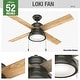 preview thumbnail 8 of 18, Hunter 52" Loki Ceiling Fan with LED Light Kit and Pull Chain - Transitional, Modern-Contemporary