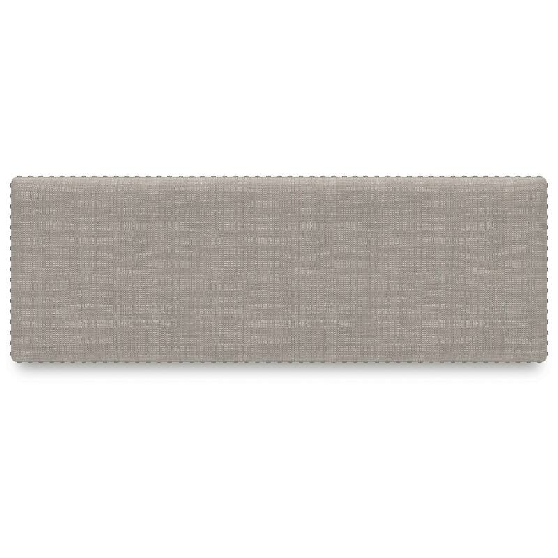 Lea Counter Height Dining Bench, Classic White Wood, Gray Polyester