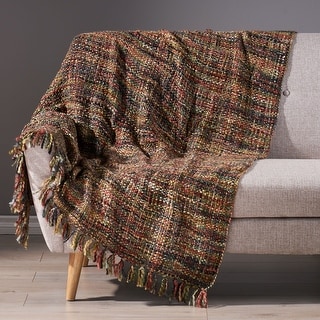 Grasmere Boho Handcrafted Fabric Throw Blanket by Christopher