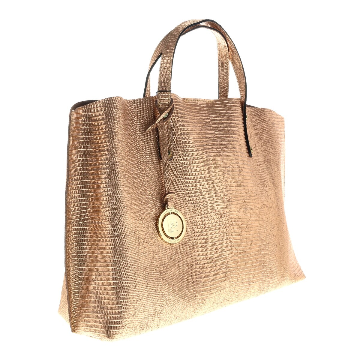 Pierre Cardin 1641 Rame Metallic Rose Gold Tote Handbags 18 11 1 5
