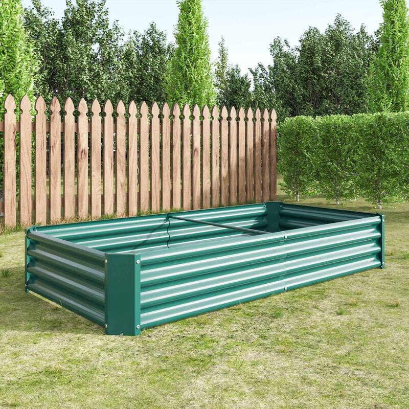 Large Galvanized Metal Raised Garden Bed Open Bottom Rust-Resistant