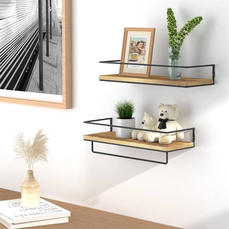 Floating Shelves for Wall Set of 2 - 5.7"D x 15.7"W x 1.7"H