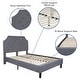 preview thumbnail 28 of 41, Arched Tufted Upholstered Platform Bed