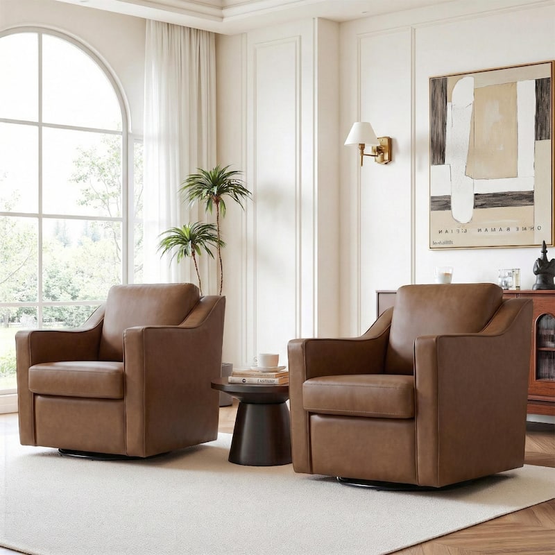 2 Set Modern Swivel Accent Arm Chair for Living Room