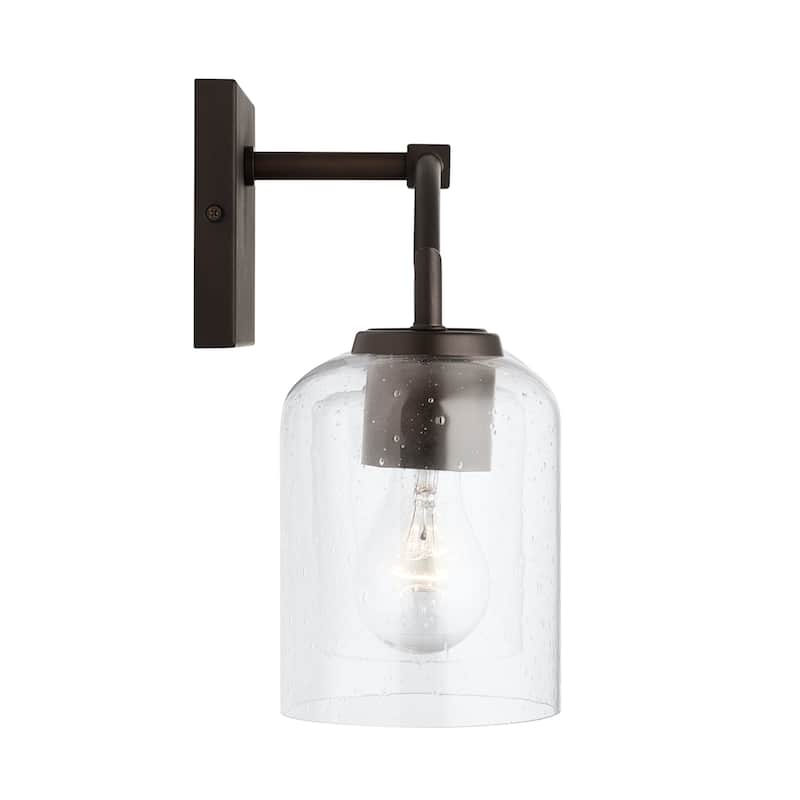 Carter 3-light Bath/ Vanity Fixture w/ Clear Seeded Glass