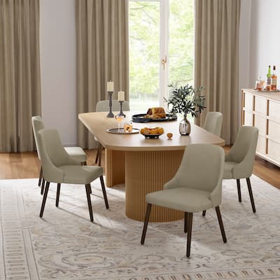 Agustin Modern Easy Assembly Dining Chair with Lightweight Structure and Ergonomic Design Set of 6 by HULALA HOME