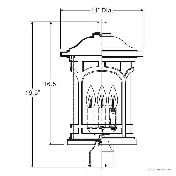 Shop Luxury Rustic Outdoor Post Light 19 H X 11 W With Colonial