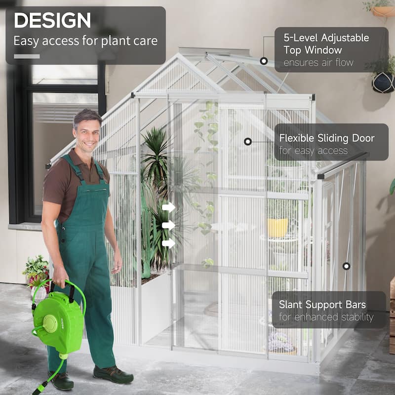 Walk-In Greenhouse with Adjustable Window