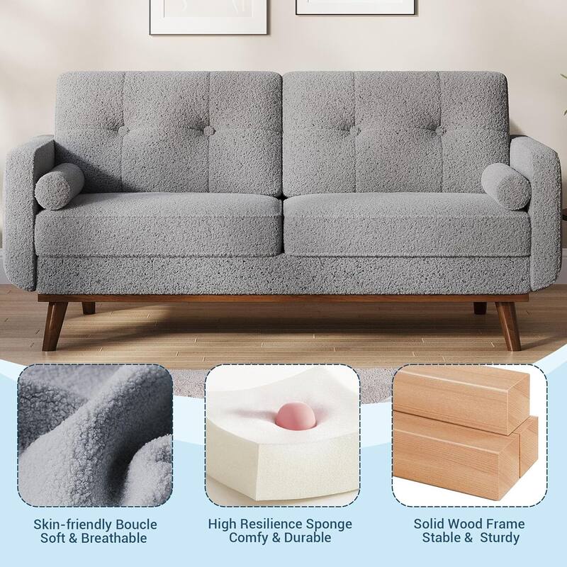2 Seater Loveseat Sofa, with Deep Seat