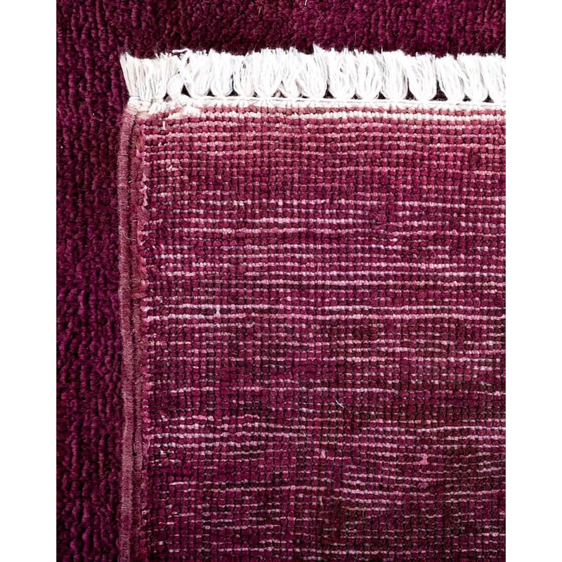 Overton Hand Knotted Wool Vintage Inspired Modern Contemporary Overdyed Red Area Rug - 12' 0" x 14' 10"