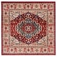 preview thumbnail 7 of 29, Lauren Ralph Lauren Chloe Traditional Medallion Rug Fringe 6'7" Square - Beige/Red - Square