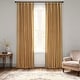preview thumbnail 48 of 81, Exclusive Fabrics Textured Faux Dupioni Silk Thermal Blackout Curtains (1 Panel) 50 X 84 - Flax Gold
