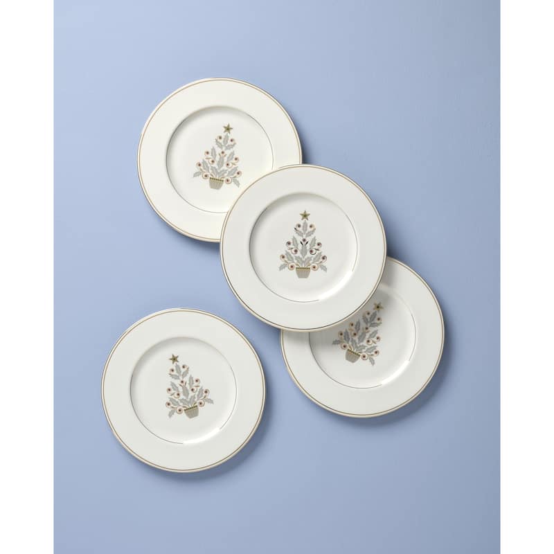 Lenox Federal Gold Tree Accent Plates, Set of 4