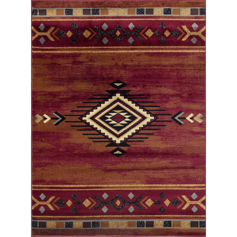 Tribes GC_YLS4002 Red Southwest Area Rug