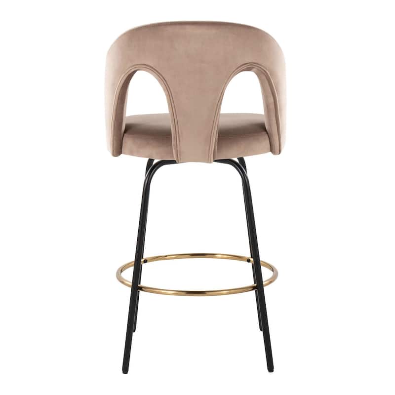 Ava Upholstered 26" Fixed-Height Counter Stool - Set of 2
