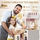 preview thumbnail 3 of 5, White Wooden Kitchen Playset Chef Pretend Play Set for Toddlers, Toy Kitchen with 26 Pcs Toy Food & Cookware Accessories