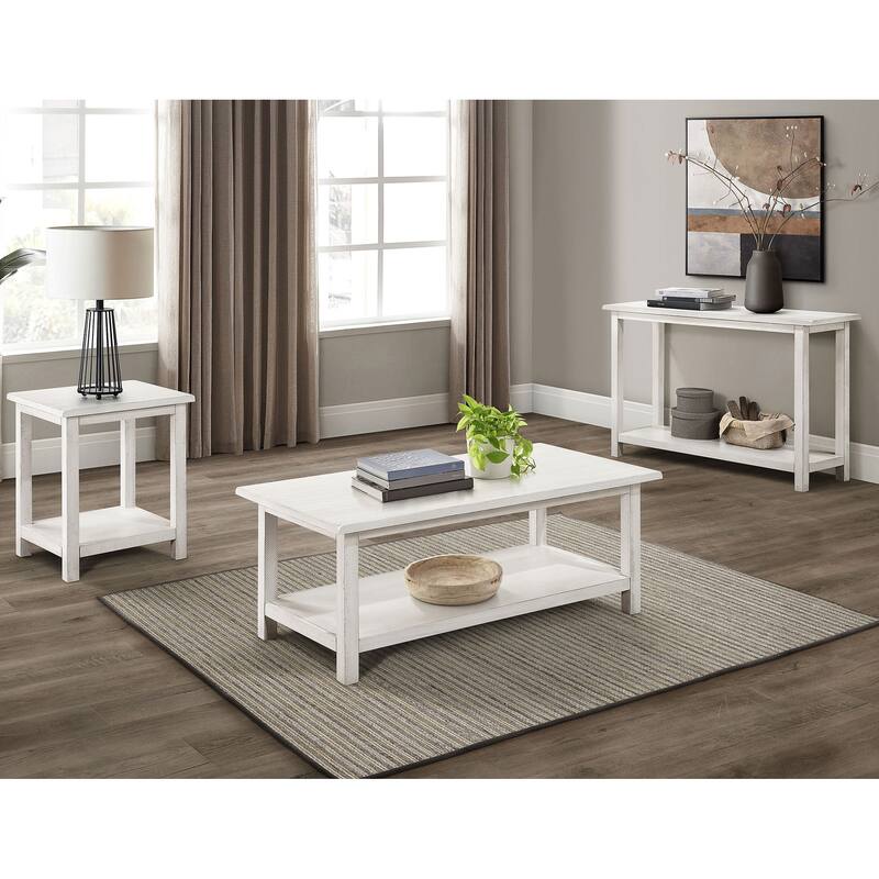 Castleton Wood Coffee Table with Shelf