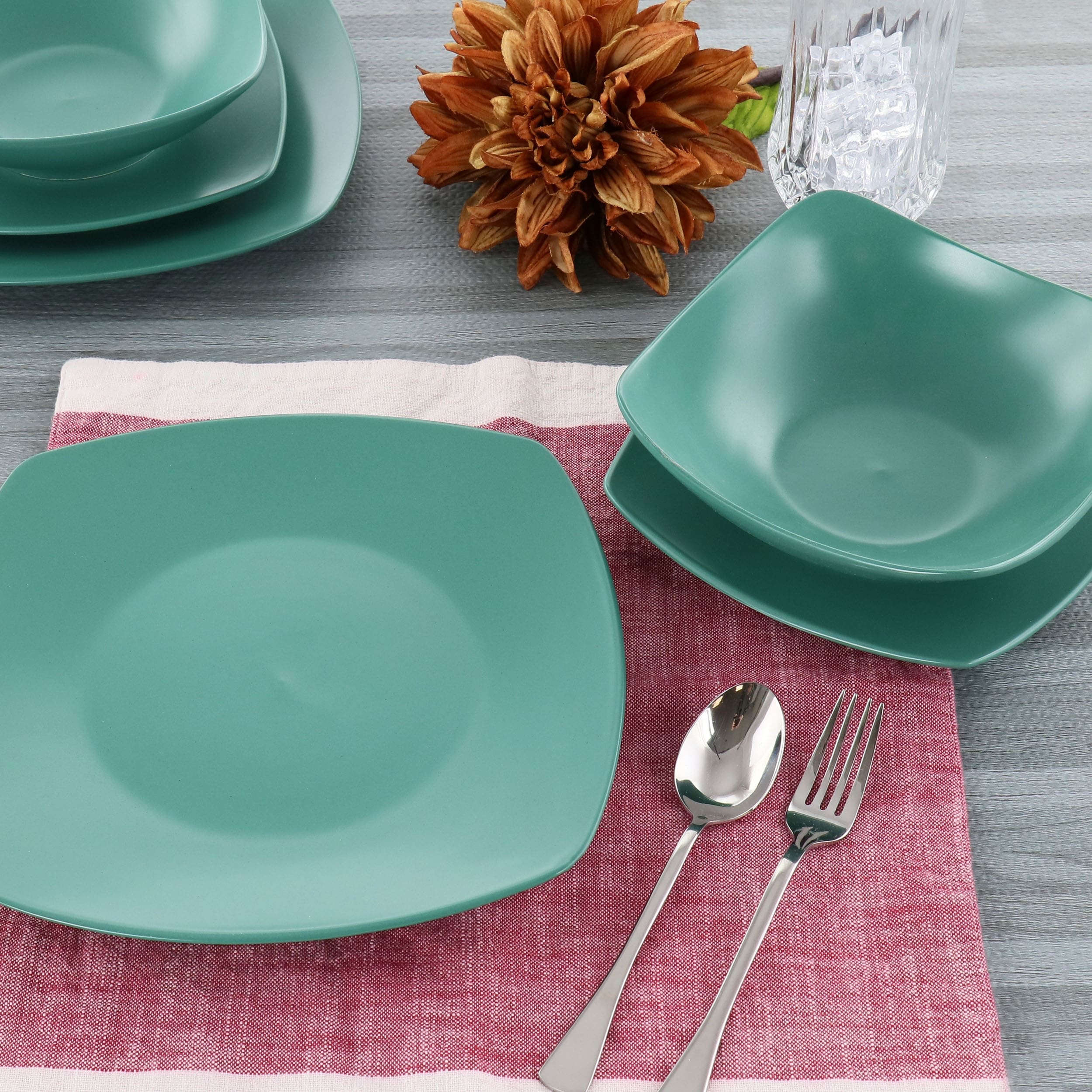Gibson Home Zen Buffetware 12Pc Ceramic Dinnerware Set In Matte