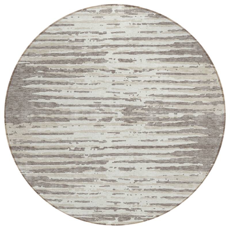 HomeRoots Striped Transitional Rectangle Outdoor Rug