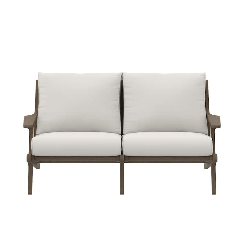 Saratoga Outdoor Patio Teak Wood Loveseat