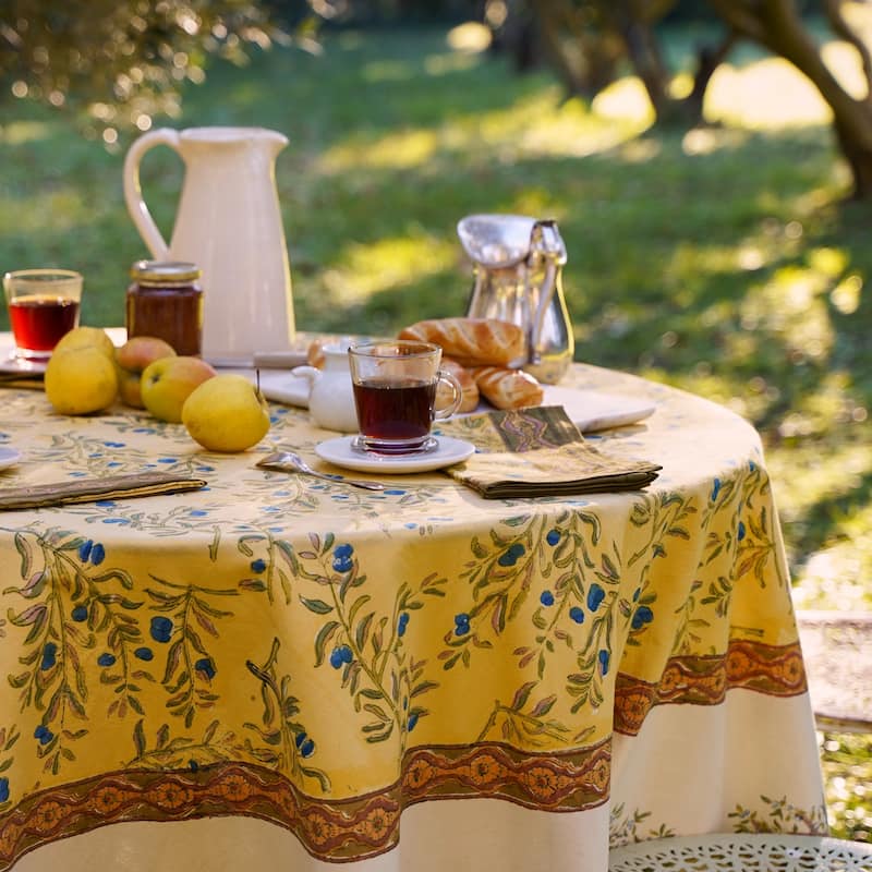Couleur Nature Gold Olive Tree Square Tablecloth