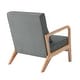 preview thumbnail 93 of 161, 25" W Mid Century Upholstered Wood Accent Chair with Pillow