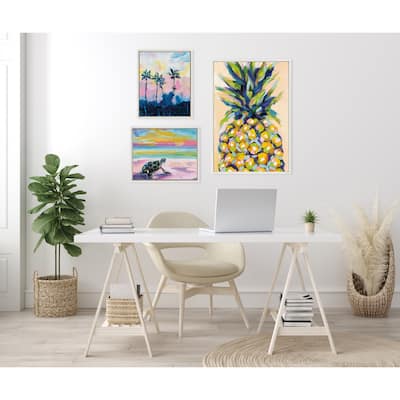 Kate and Laurel Sylvie Sunset Canvas Art Set by Rachel Christopoulos