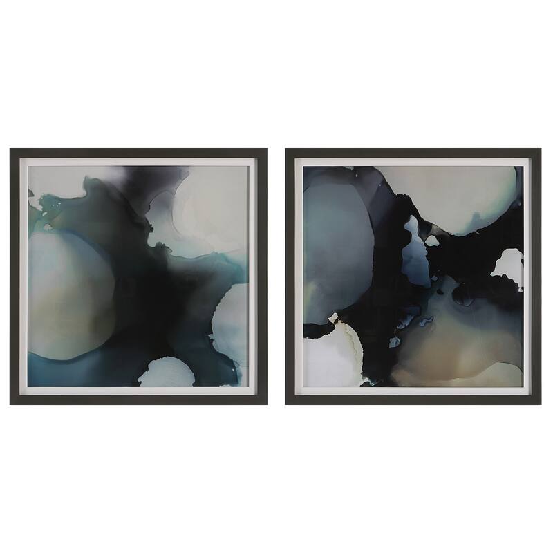 Uttermost Telescopic Abstract Framed Prints, Set/2 - 34"x34"x1.25"