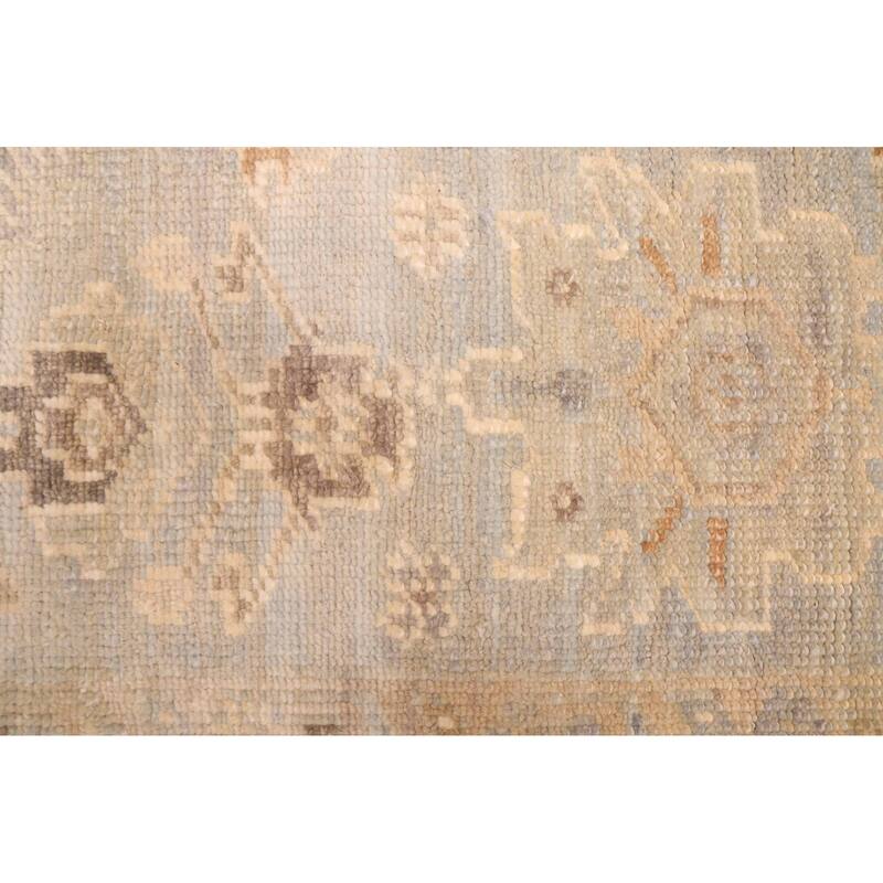 ECARPETGALLERY Hand-knotted Kavya Oushak Light Blue Wool Rug - 8'11 x 11'9
