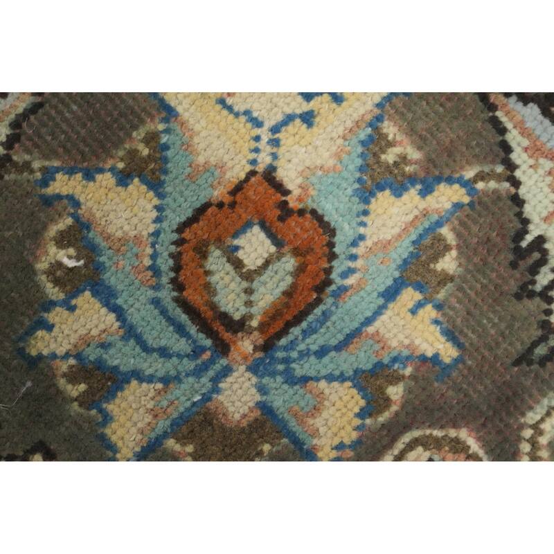 Hand Knotted Oriental 100% Wool Carpet Traditional Floral Greys & Charcoal Tabriz Area Rug - 6' 3'' X 4' 7''