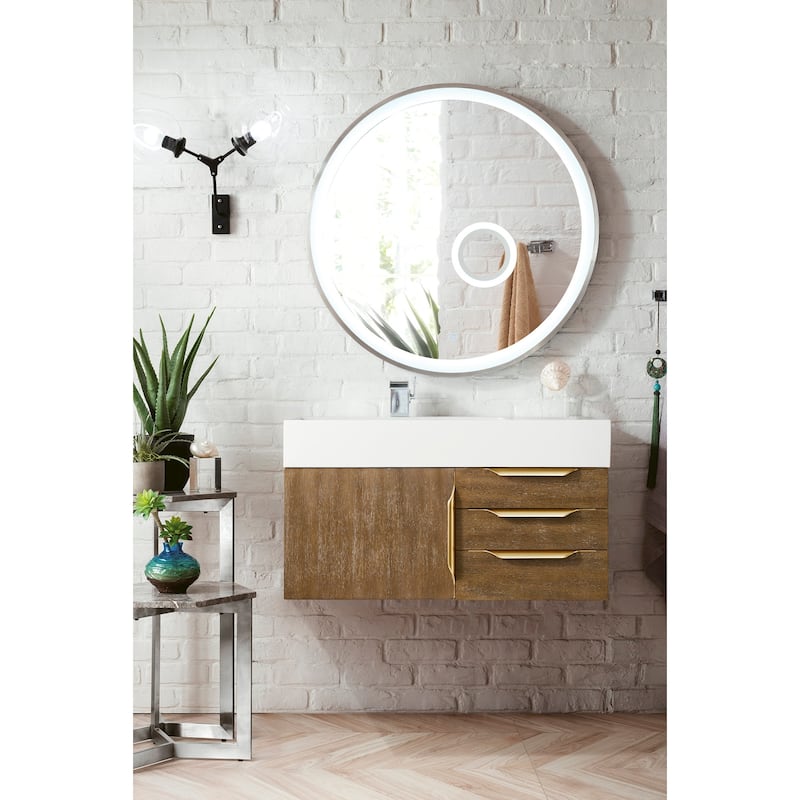 James Martin Vanities 983-V36-W-G-GW Columbia 36" Wall Mounted Single