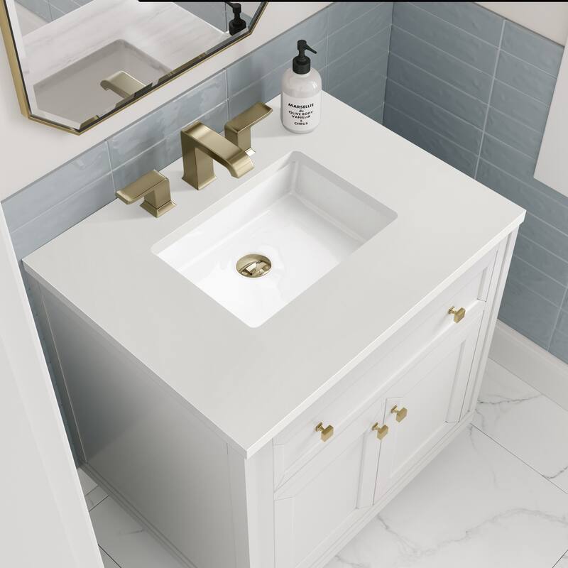 James Martin Vanities 305-V30-3WZ Chicago 30" Single Basin Poplar Wood
