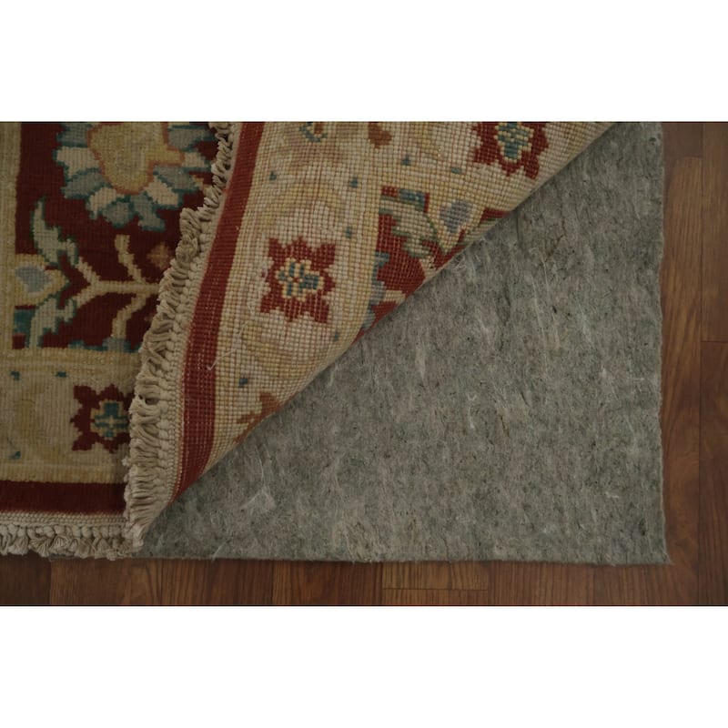 Hand Knotted Oriental 100% Wool Carpet Traditional All-Over Oranges & Rust Ziegler Area Rug - 3' 11'' X 2' 1''
