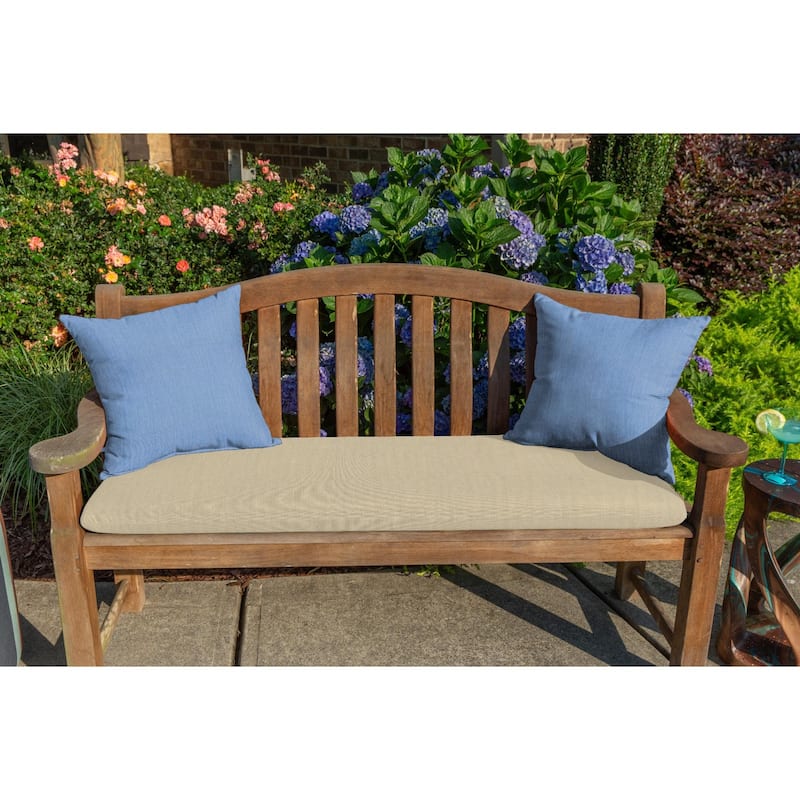 Sunbrella Solid Fabric 1-Piece Indoor/Outdoor Square Throw Pillow, 18"W x 18"L