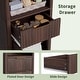 preview thumbnail 12 of 19, Garvee 67" Tall Freestanding Narrow Raised Bathroom Laundry Storage Cabinet with Drawer