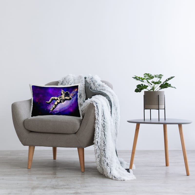Stupell Astronaut Floating in Galaxy Decorative Printed Throw Pillow Design by Jesse Keith
