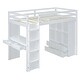preview thumbnail 5 of 16, Storage Loft Bed with Shelves, Drawers, Writing Desk and Led Light, Full Size